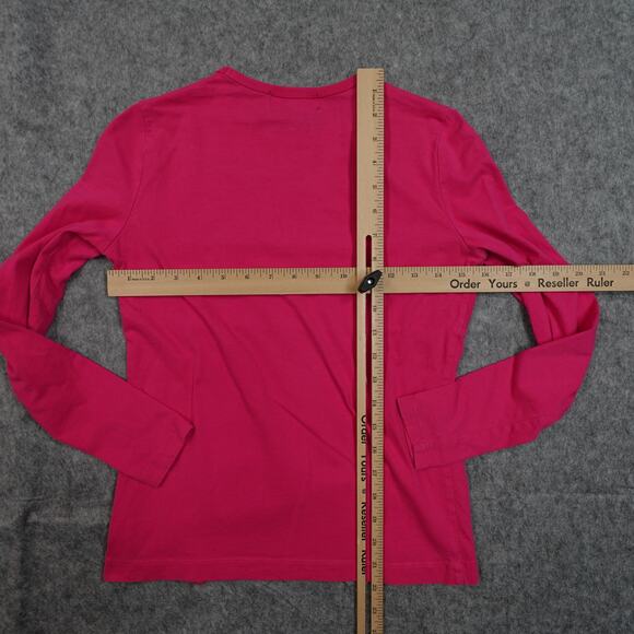 Ralph Lauren Top Womens M/L? Active Long Sleeve Pink Crew Neck Knit Pullover - Picture 3 of 8